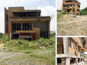 Di dời xoay 45 độ nâng cao 1m4, nâng nhà lên cao